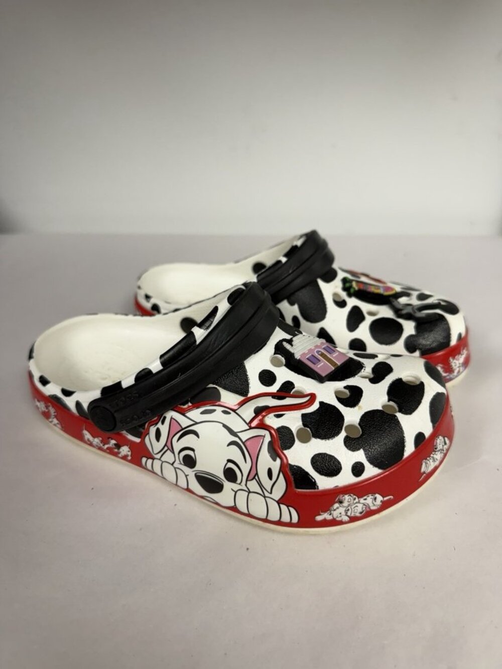 CROCS Fun Lab Unisex 101 Dalmatians Clog Junior Sz 13 Puppy Shoes Dogs - Picture 10 of 13